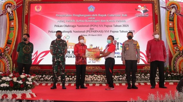 Sumbang 2 Emas PON XX Papua, Gubernur Bali Memberikan Bonus Srikandi Praja Raksaka