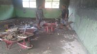 Pekerjaan Rehab 4 Lokal Madrasah Alfarukiyah Mencapai 40%, Senin (16/05/2022), (Foto: BN/AL)