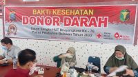Giat Donor Darah Bersama Wartawan Polres Pelabuhan dalam Sambut HUT Bhayangkara ke-76