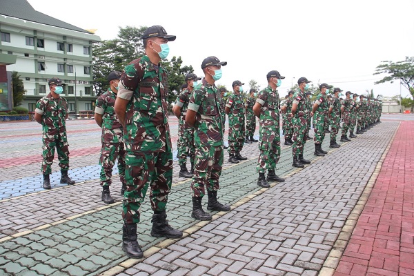 Asops Kasdam XII/Tpr Memimpin Penyambutan Personel Satgas Apter