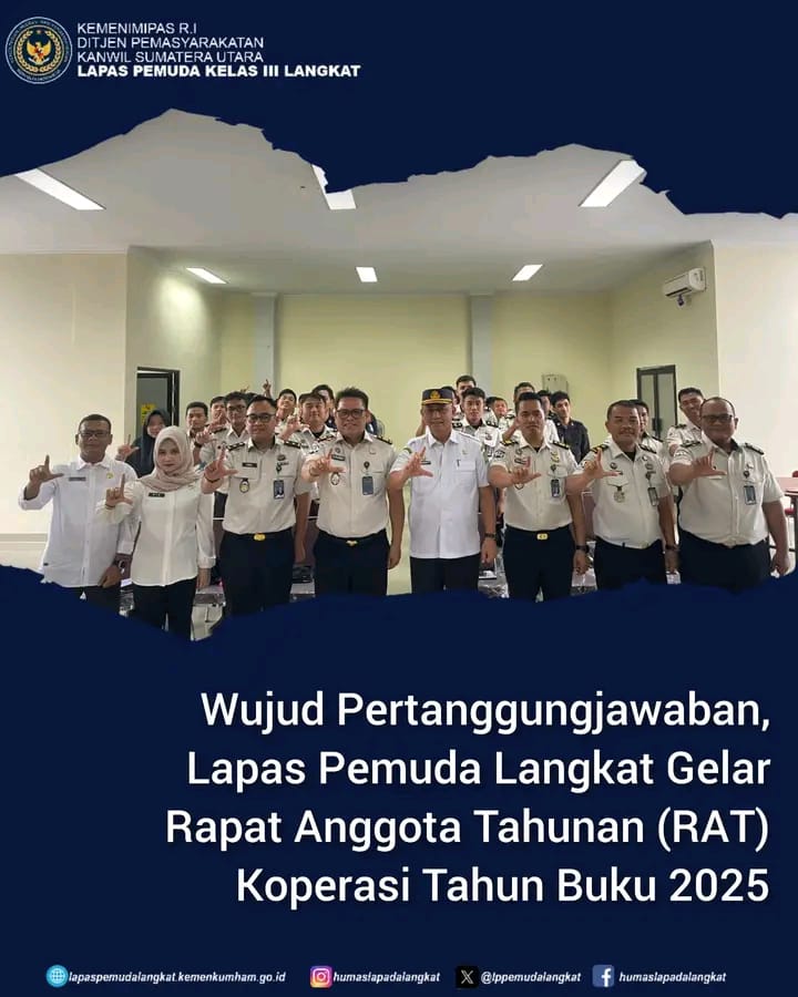 Wujud Pertanggungjawaban, Lapas Pemuda Langkat Laksanakan RAT Koperasi Tahun Buku 2025