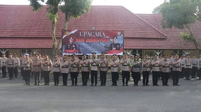 Polres Binjai Memperingati Hari Juang Polri di Halaman Mako