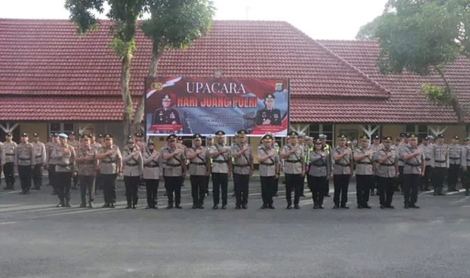 Polres Binjai Memperingati Hari Juang Polri di Halaman Mako