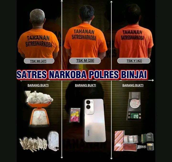 Kapolres Binjai Tindak Tegas Peredaran Narkoba, Tiga Terduga Pengedar Diciduk Kapolres Binjai Tindak Tegas Peredaran Narkoba, Tiga Terduga Pengedar Diciduk