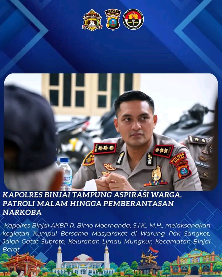 Kapolres Binjai Tampung Aspirasi Warga, Patroli Malam hingga Pemberantasan Narkoba